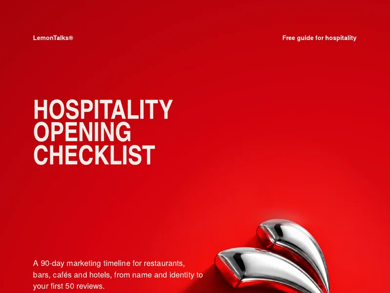 Hospitality Opening Checklist cover