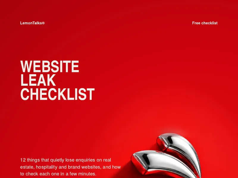Website Leak Checklist cover