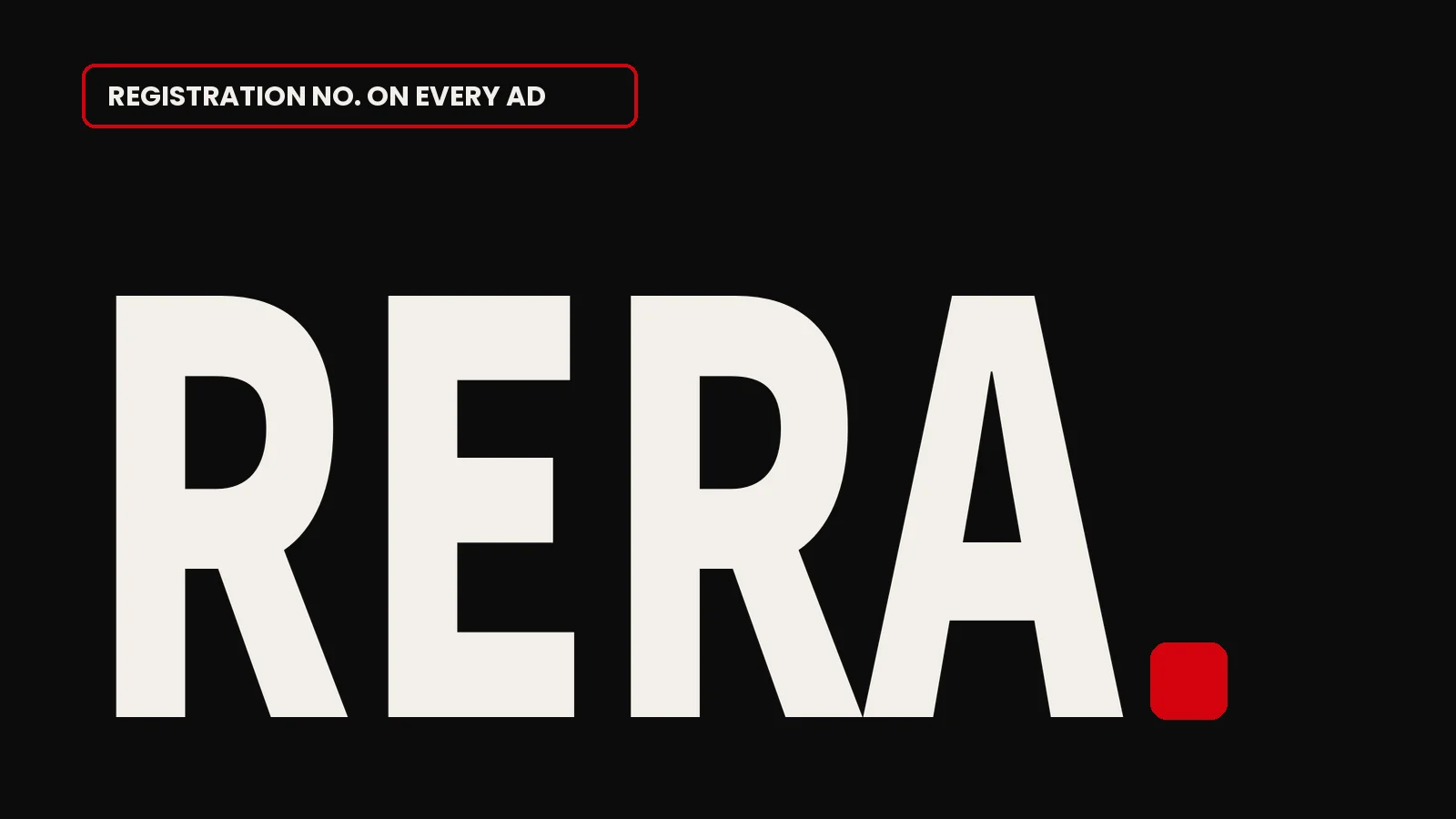RERA advertising guidelines — registration number on every ad