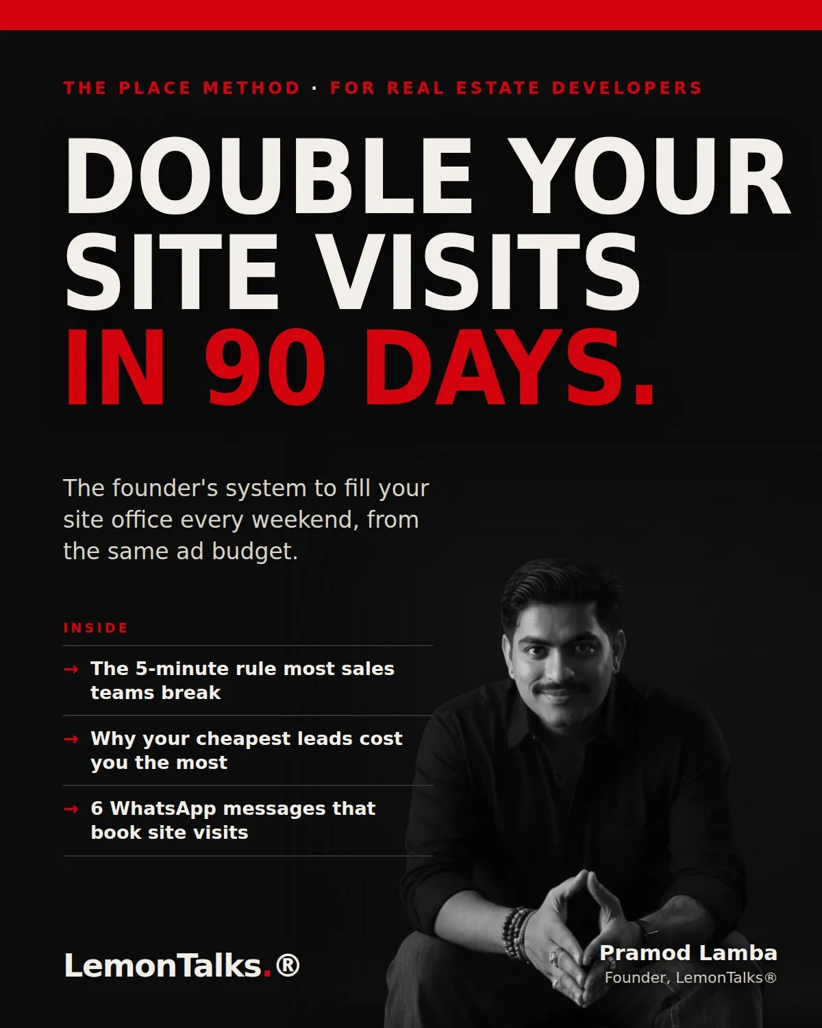 Double Your Site Visits in 90 Days by Pramod Lamba, founder of LemonTalks®